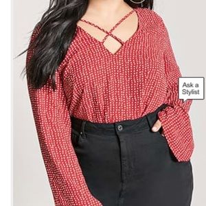 NWT Forever 21 Polka Dot Blouse